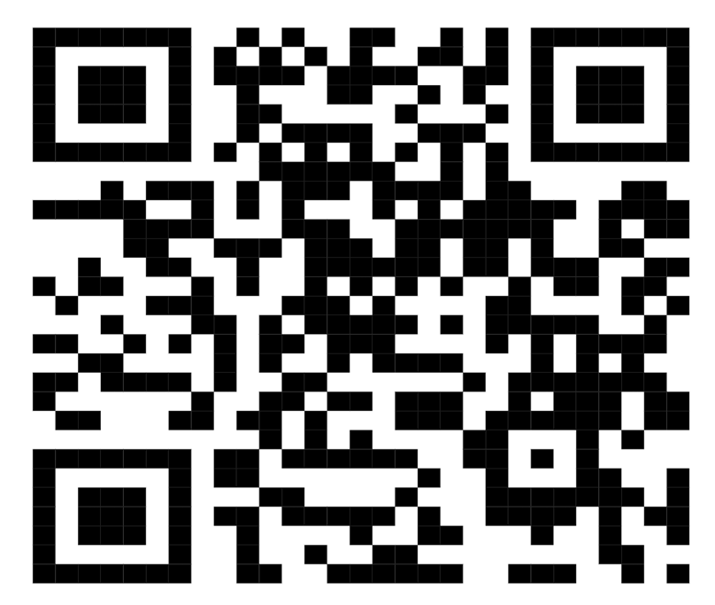 A qr code on a white background

Description automatically generated