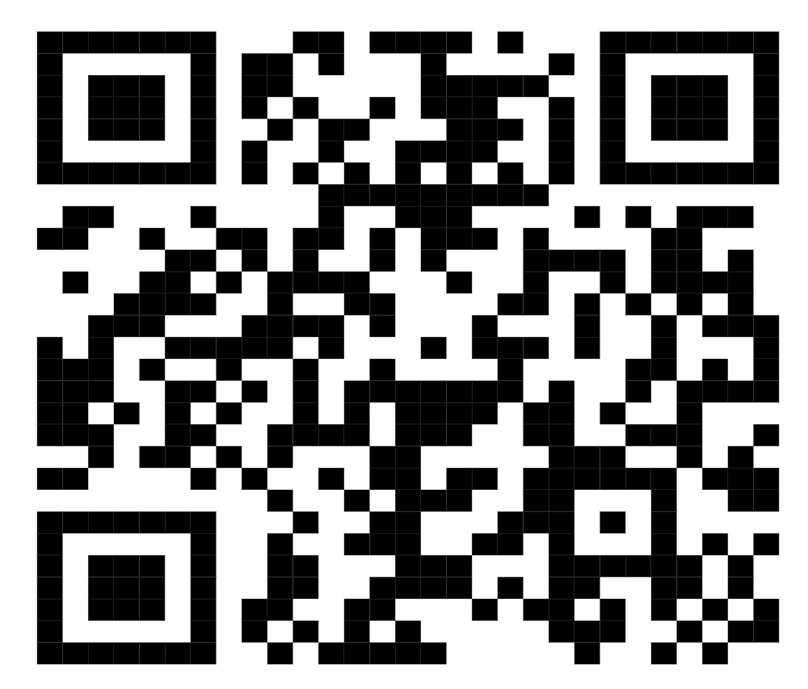 A qr code on a white background

Description automatically generated
