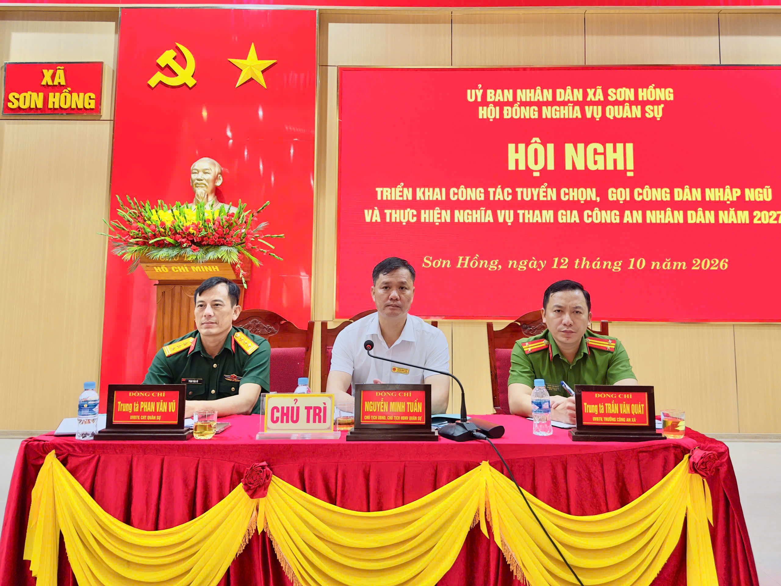 Xã Sơn Hồng triển khai công tác tuyển chọn, gọi công dân nhập ngũ năm 2027