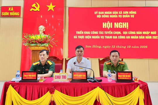 Xã Sơn Hồng triển khai công tác tuyển chọn, gọi công dân nhập ngũ năm 2027
