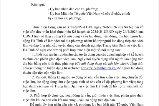 Tuyển dụng của các doanh nghiệp và kế hoạch tổ chức các phiên giao dịch việc làm
