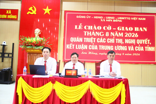 Đảng uỷ xã Sơn Hồng quán triệt các chỉ thị, nghị quyết và kết luận của Trung ương, tỉnh