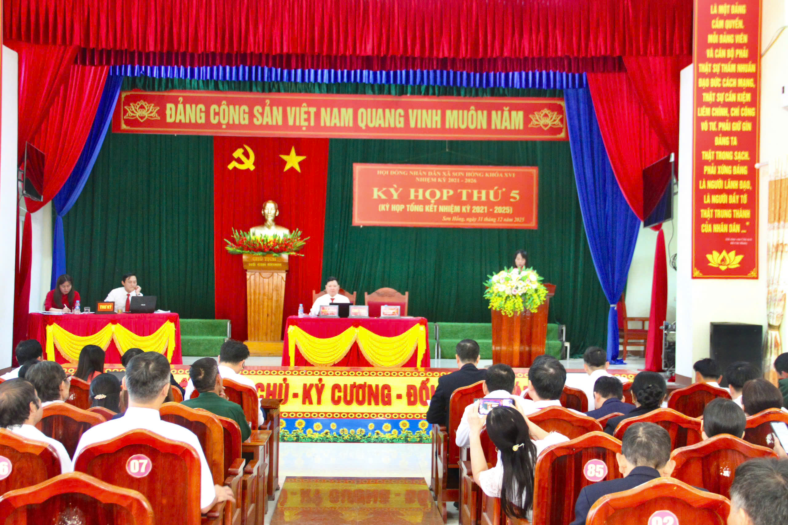 HĐND xã Sơn Hồng kỳ họp thứ 5 - Kỳ họp tổng kết nhiệm kỳ 2021 - 2026 